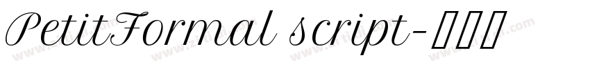 PetitFormal script字体转换